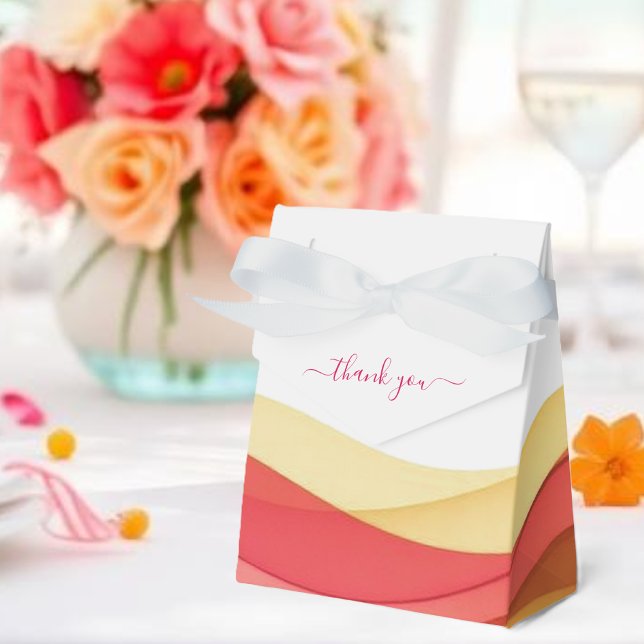 Sunset Color Waves Wedding Favor Boxes Geschenkschachtel (Sunset Color Waves Wedding Favor Boxes )