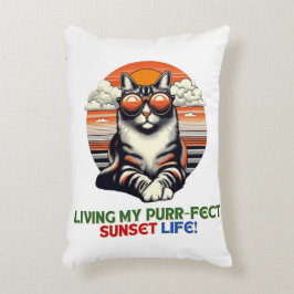 Sunset Cool Cat Dekokissen