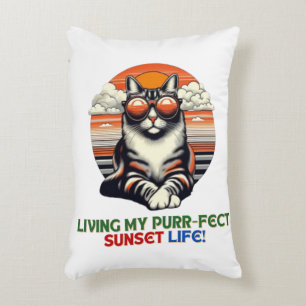 Sunset Cool Cat Dekokissen