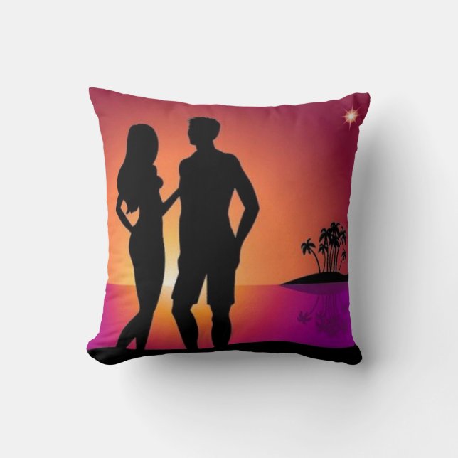 Sunset Couple Pillow Kissen (Vorderseite)