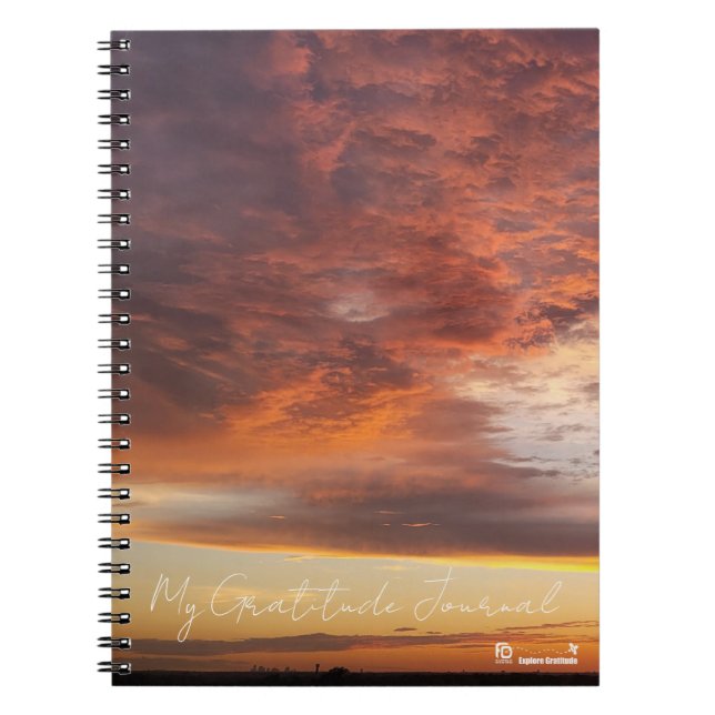 Sunset Cover Gratitude Notebook Notizblock (Vorderseite)