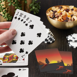 Sunset Cowboy Playing Cards Spielkarten