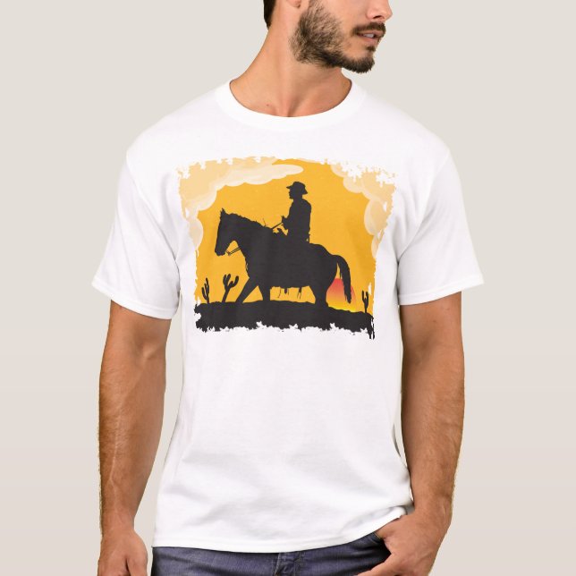 Sunset Cowboy T-Shirt (Vorderseite)