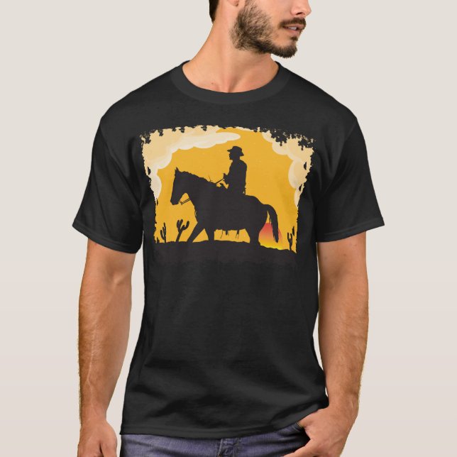 Sunset Cowboy T-Shirt (Vorderseite)