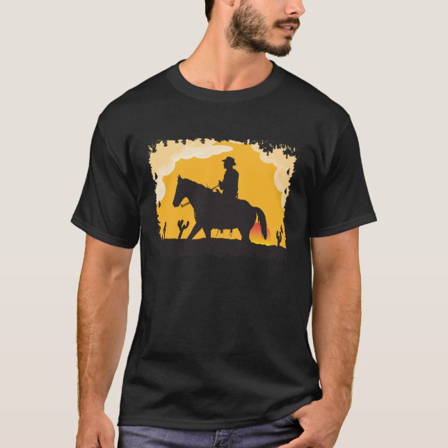 Sunset Cowboy T-Shirt (Vorderseite)