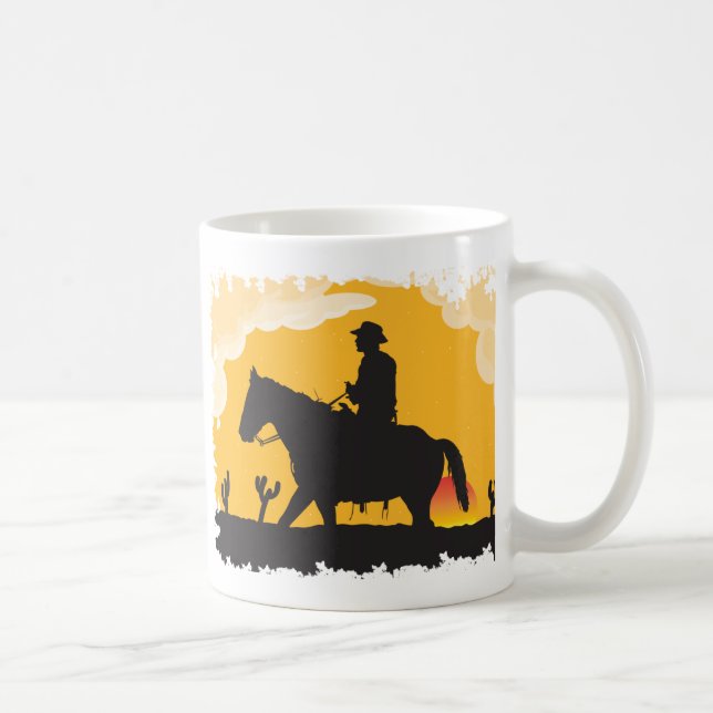 Sunset Cowboy Tasse (Rechts)