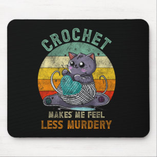 Sunset Crochet Cat Mama macht mich weniger mörderi Mousepad