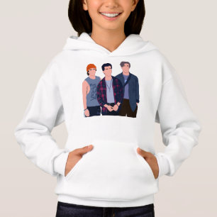 Sunset Curve Jungs minimalistisch Hoodie