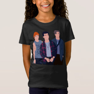 Sunset Curve Jungs minimalistisch T-Shirt