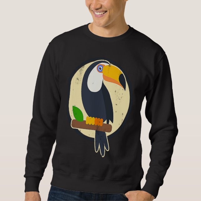 Sunset Cute Bird Animals Exotic Plants Nature Bird Sweatshirt (Vorderseite)