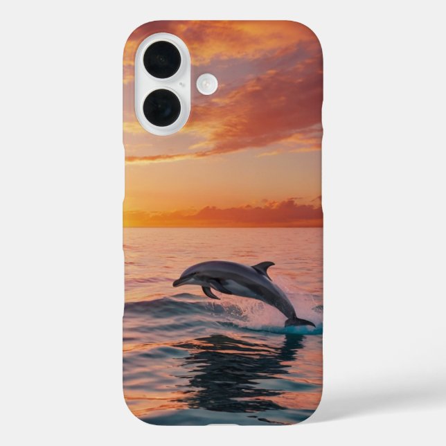 Sunset Delphins Case-Mate iPhone Hülle (Rückseite)
