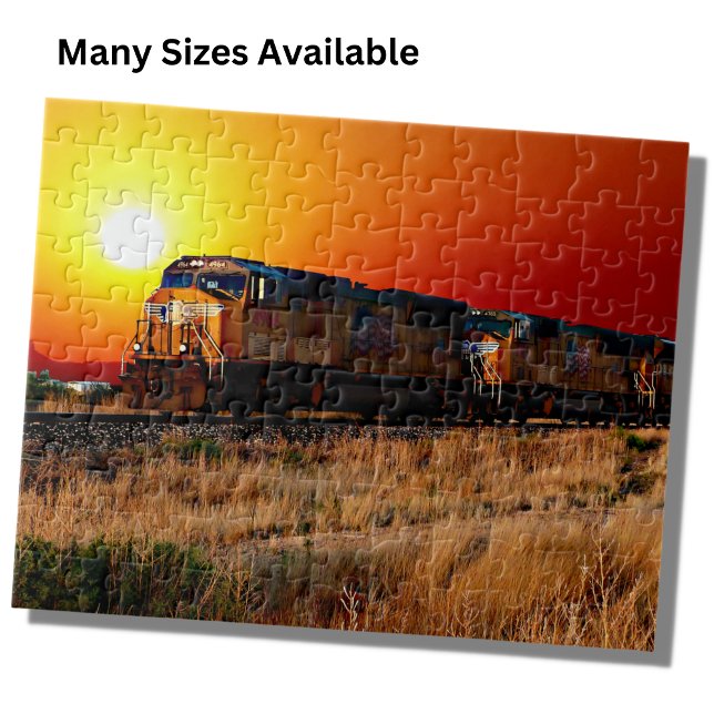 Sunset Diesel Lokomotive Train Puzzle (Von Creator hochgeladen)