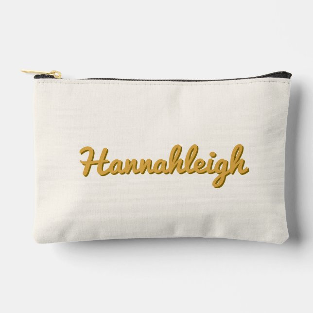 Sunset Ditzy Floral Shadow Lettering Makeup Zubehörtasche (Vorderseite)