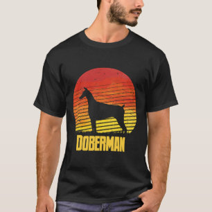 Sunset Doberman Cool Sunshine Hund Silhouette T-Shirt