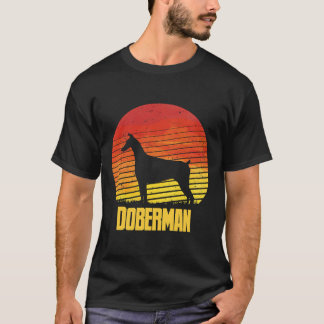 Sunset Doberman Cool Sunshine Hund Silhouette T-Shirt