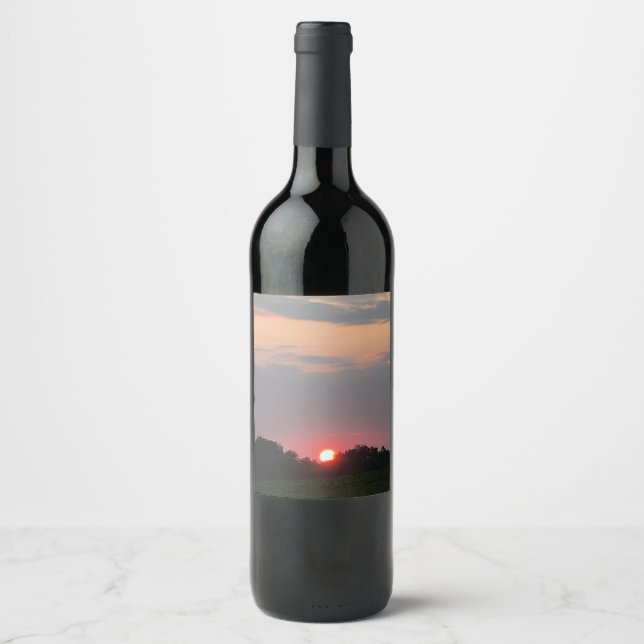 Sunset Drink Labels Weinetikett (Vorderseite)