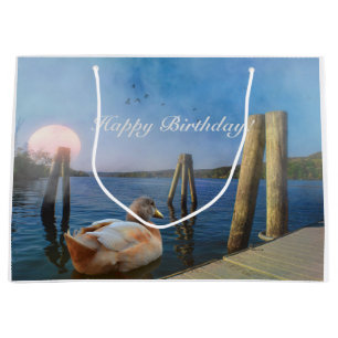 Sunset Duck Happy Birthday Große Geschenktüte