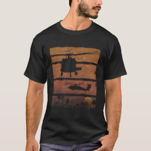 Sunset Dustoff Ähm-60 Blackhawk Medevac Helicopter T-Shirt