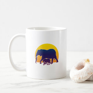 Sunset Elephants Kaffeetasse