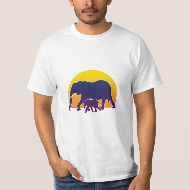 Sunset Elephants T-Shirt (Vorderseite)