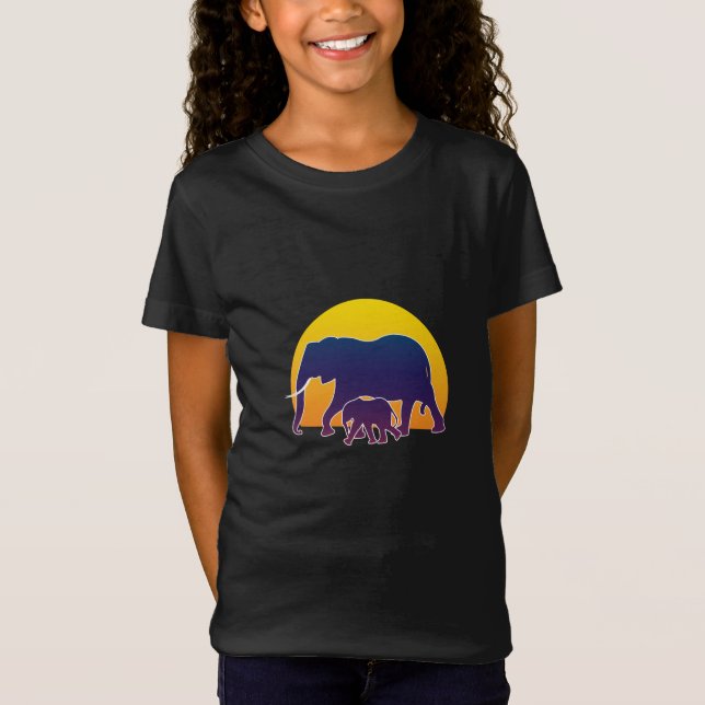 Sunset Elephants T-Shirt (Vorderseite)