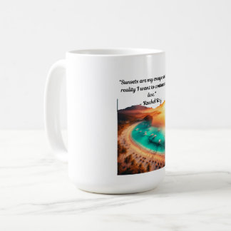 Sunset Escape Quote T - Shirt Kaffeetasse
