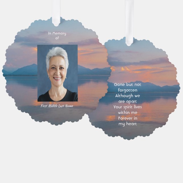 Sunset Evening Sky Dusk Memorial Pocket Keepsake Ornament Karte (Vorderseite/Rückseite)