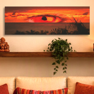 Sunset Eye Panoramic 2106 Art  Leinwanddruck