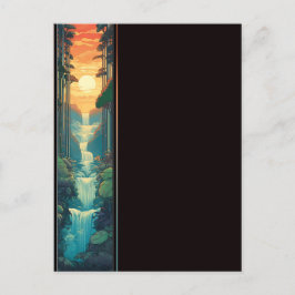 Sunset Falls Postkarte