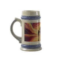 Sunset Family Beach Walk Beer Stein - Tasse