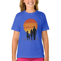 Sunset Family Silhouette T - Shirt