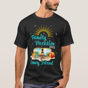 Sunset Family Vacation 2023 New York Coney Island T-Shirt