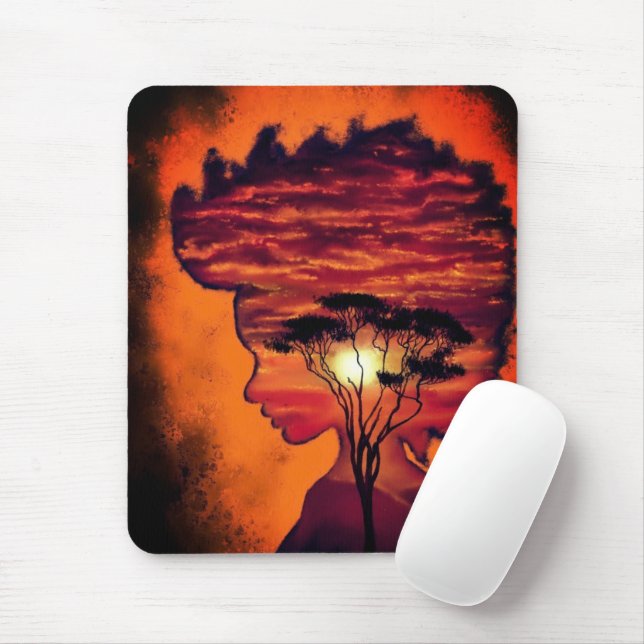 Sunset Fantasy Mouse Pad Mousepad (Mit Mouse)