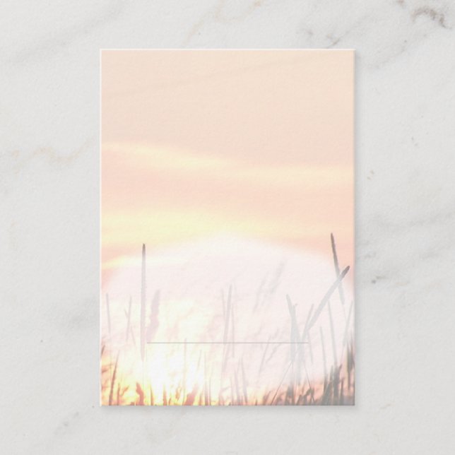 Sunset Field-Platzkarte Platzkarte (Vorderseite)