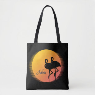 Sunset Flamingos Persönlich mit Namen