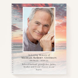 Sunset Foto Beerdigung Budget Gästebuch Notizbuch