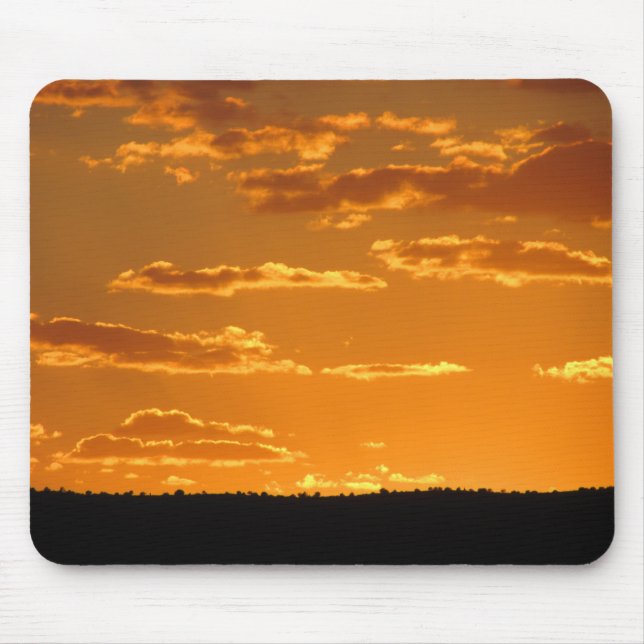 Sunset Foto Bright Orange Abend Sky Landschaft Mousepad (Vorne)