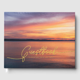 Sunset Foto Custom Lake House oder Ferienwohnung Gästebuch