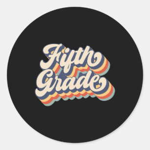 Sunset Fünf Grad Lehrer & Amp; Student zurück an S Runder Aufkleber