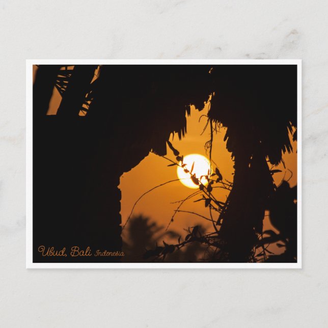 Sunset Garden Ubud Bali Indonesia - Art Postcard Postkarte (Vorderseite)