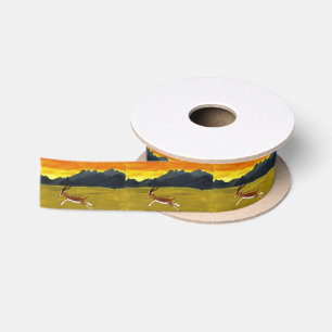 Sunset Gazelle Desert Satinband