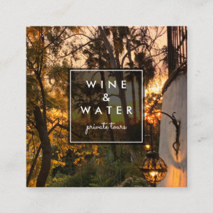 Sunset Glow California Garden Foto Reisen Quadratische Visitenkarte