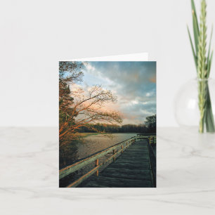 Sunset Glow on Pier notecards Karte