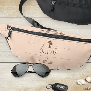 Sunset Glow Vintage Van Surfer Crew Minimalist Bauchtasche
