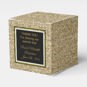 Sunset Gold Glitzer "Danke" Classic Fevor Box Geschenkschachtel