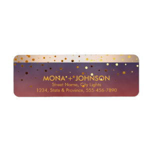 Sunset Gold Glitzer Sparkle Confetti Dots Modern