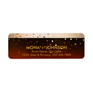 Sunset Gold Glitzer Sparkle Confetti Dots Modern