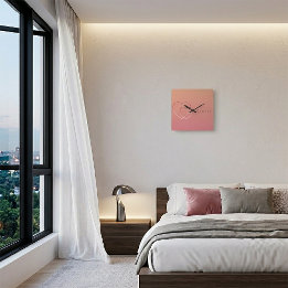 Sunset Gradient Heart Custom Door Sign Quadratische Wanduhr