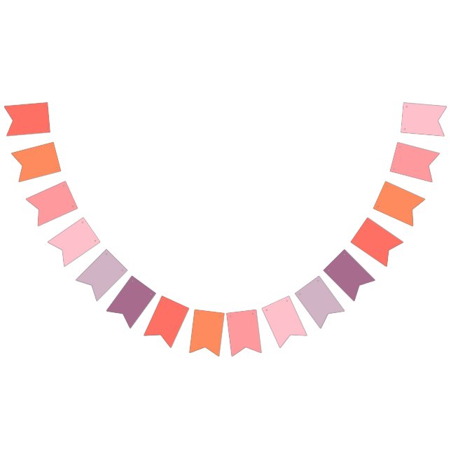 Sunset Gradient Theme Bunting Banner (Alle)
