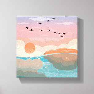 Sunset Gradient Wall Art   Leinwand umsponnen Mode